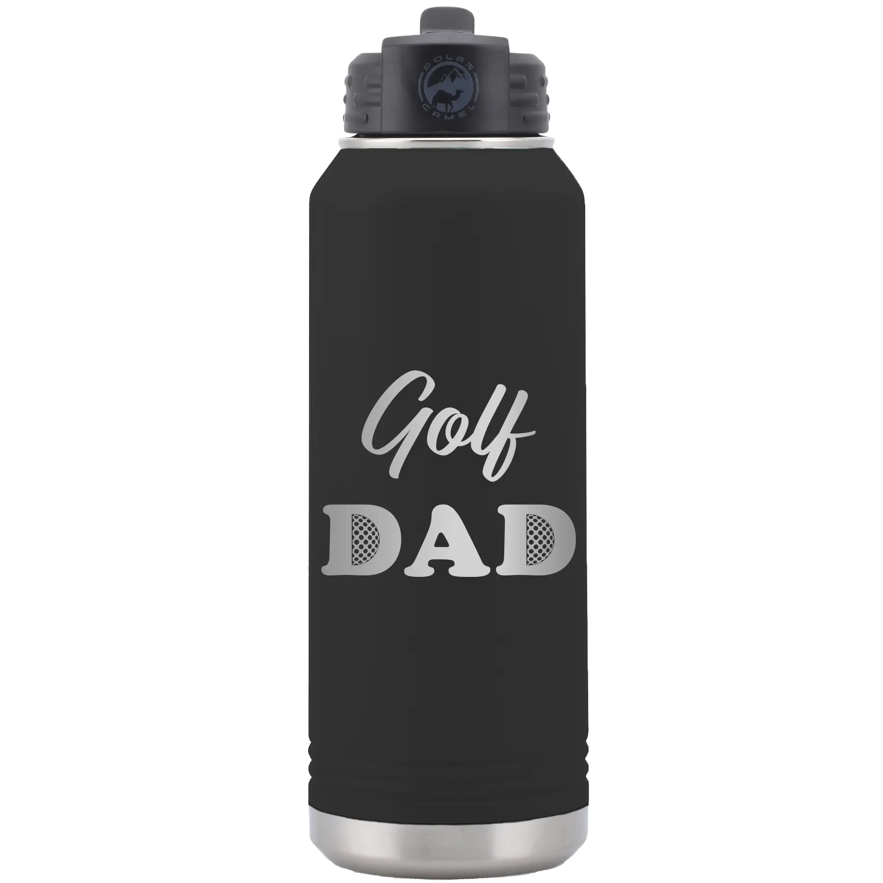 Golf Dad2 32 oz Water Bottle | Black
