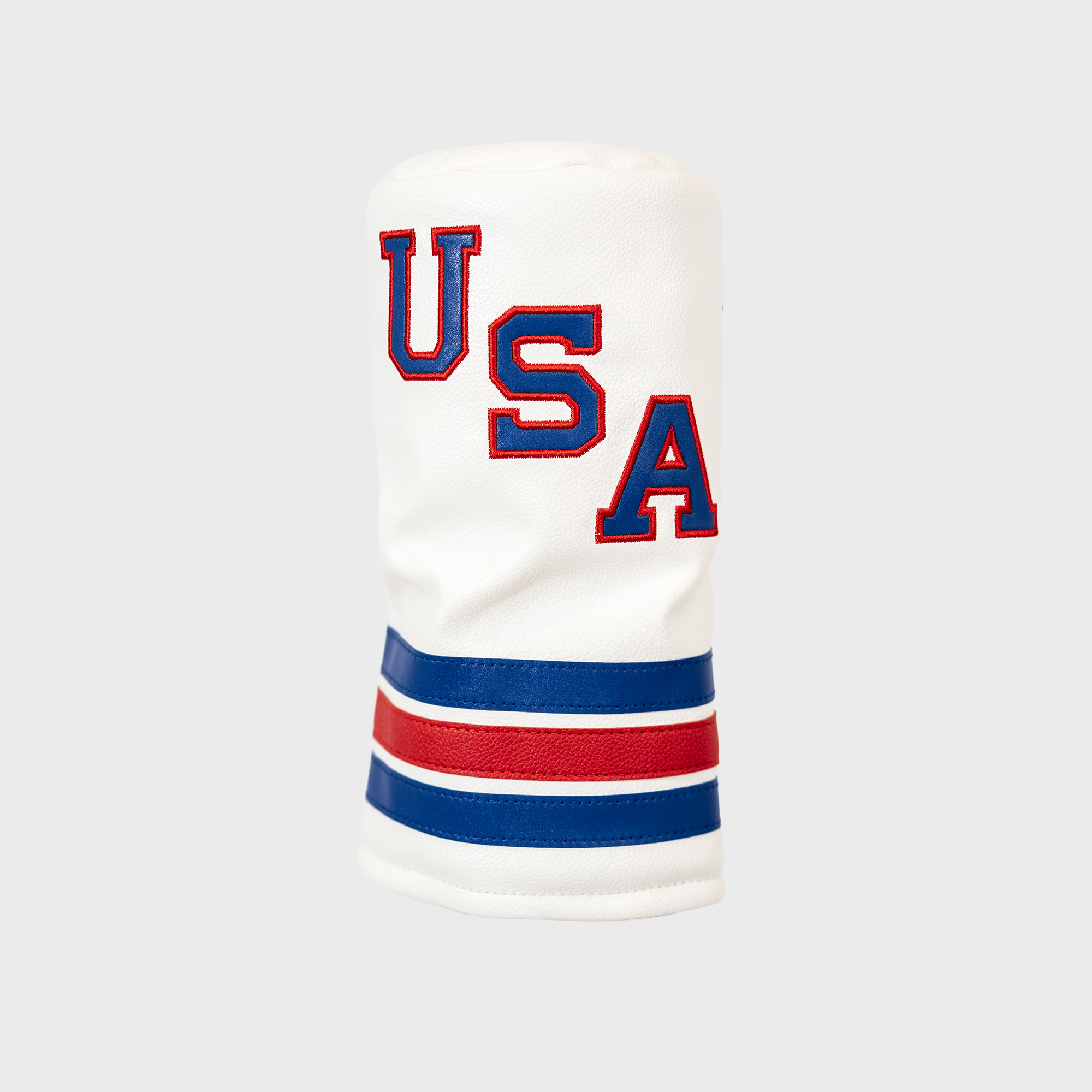 USA Classic Hockey Driver Headcover | Premium White Vintage Hockey-Inspired Driver Headcover