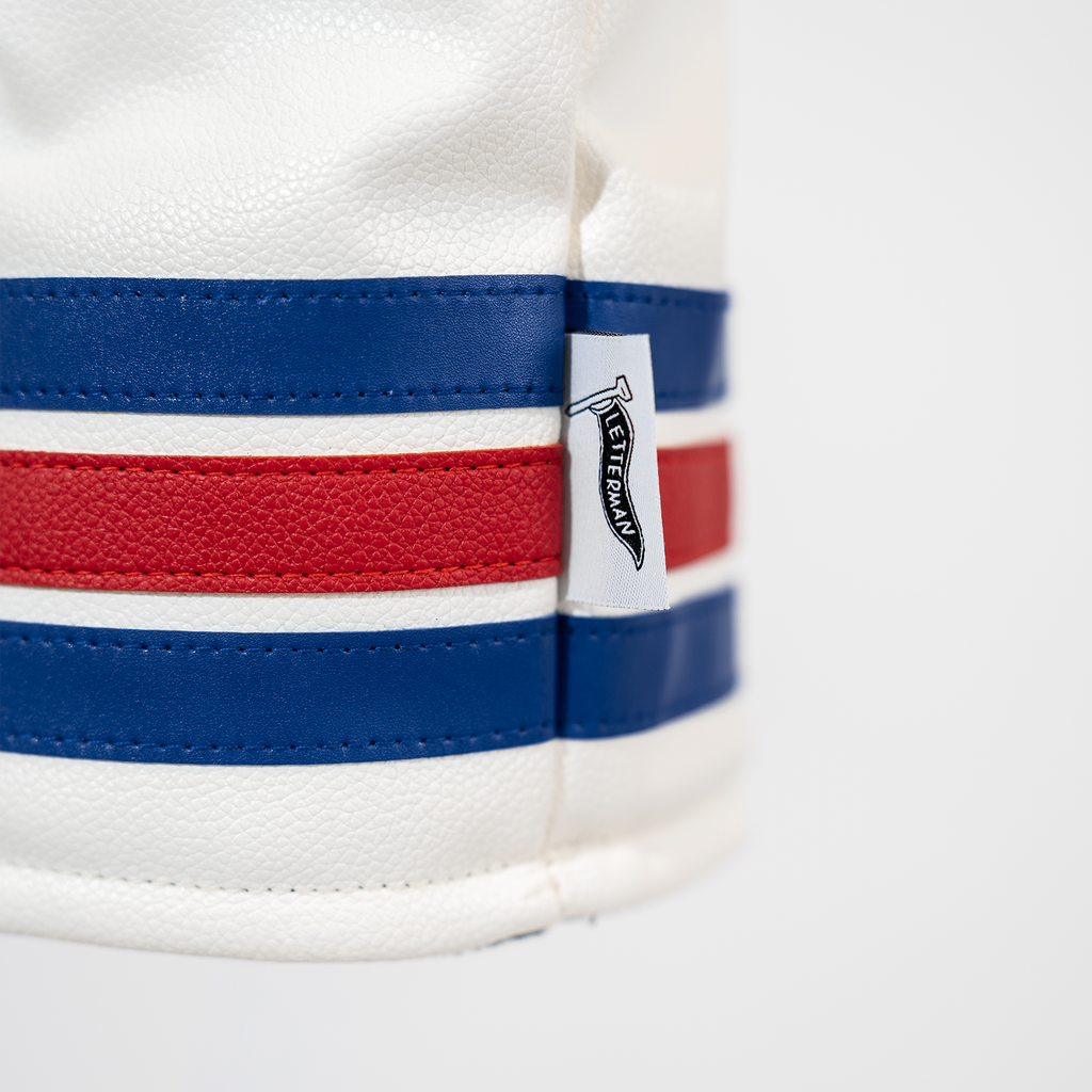 USA Classic Hockey Driver Headcover | Premium White Vintage Hockey-Inspired Driver Headcover